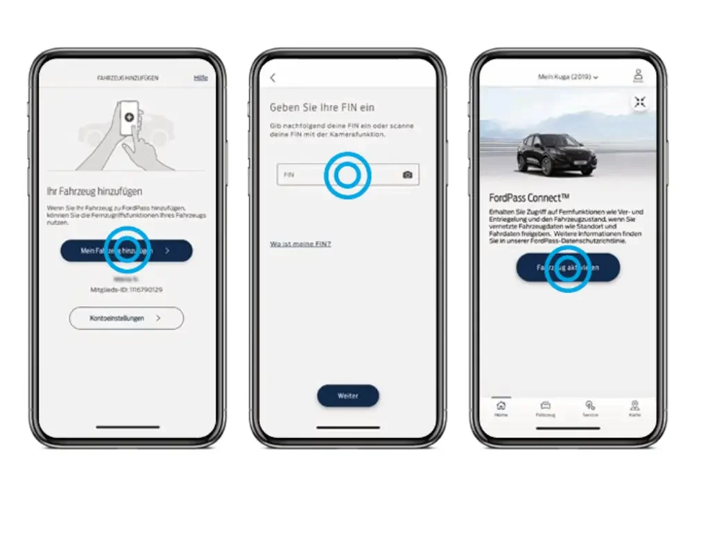 Ford App Fahrzeug hinzufuegen1